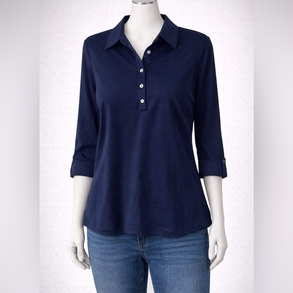 La Madonna Tops - NWT La Madonna collar t-shirt size M